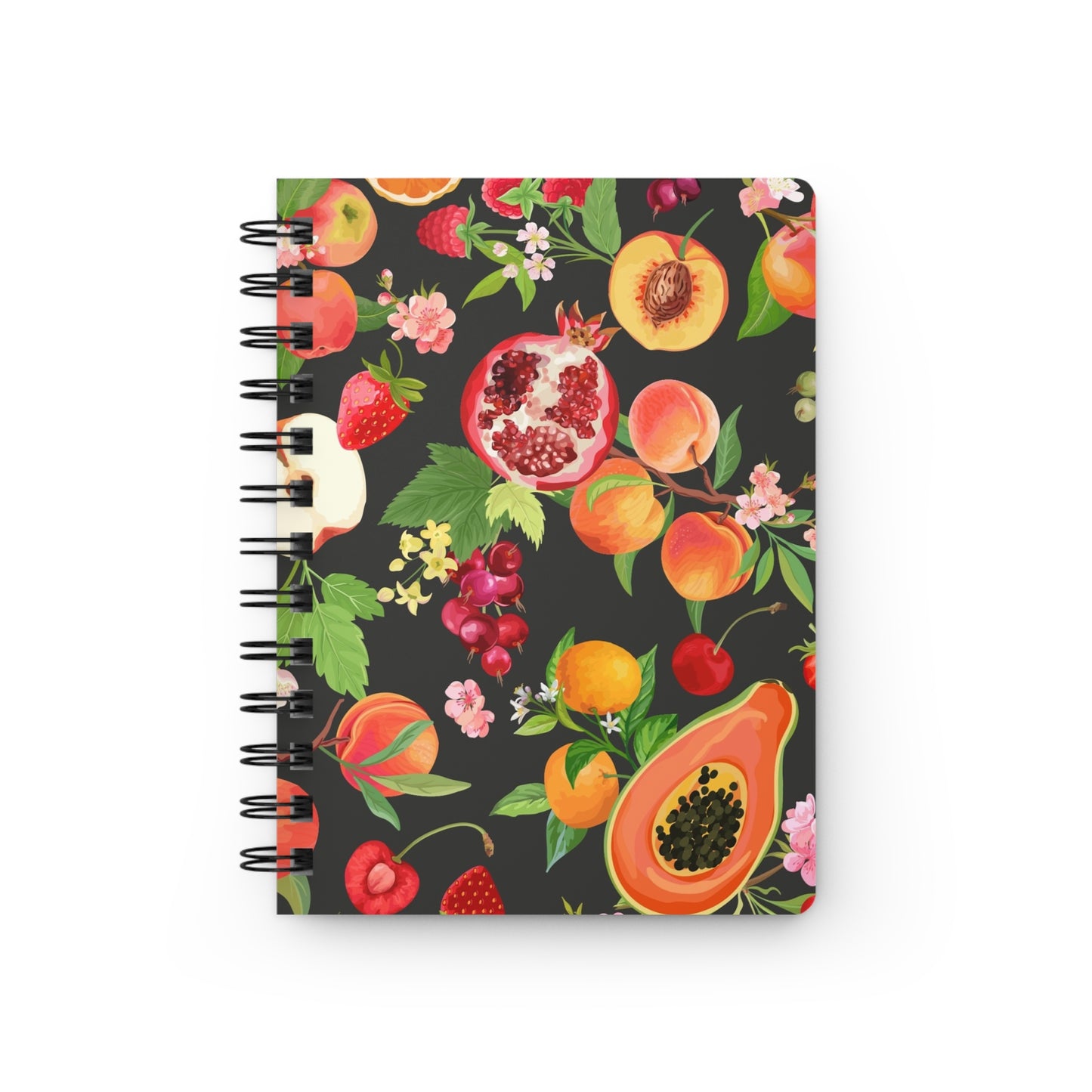 Vibrant Fruit-Themed Spiral Bound Journal – Perfect for Creative Minds and Nature Lovers