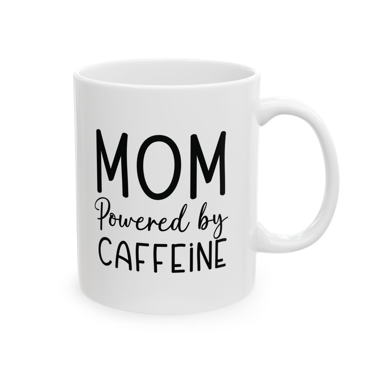 Mom Powered by Caffeine Ceramic Mug