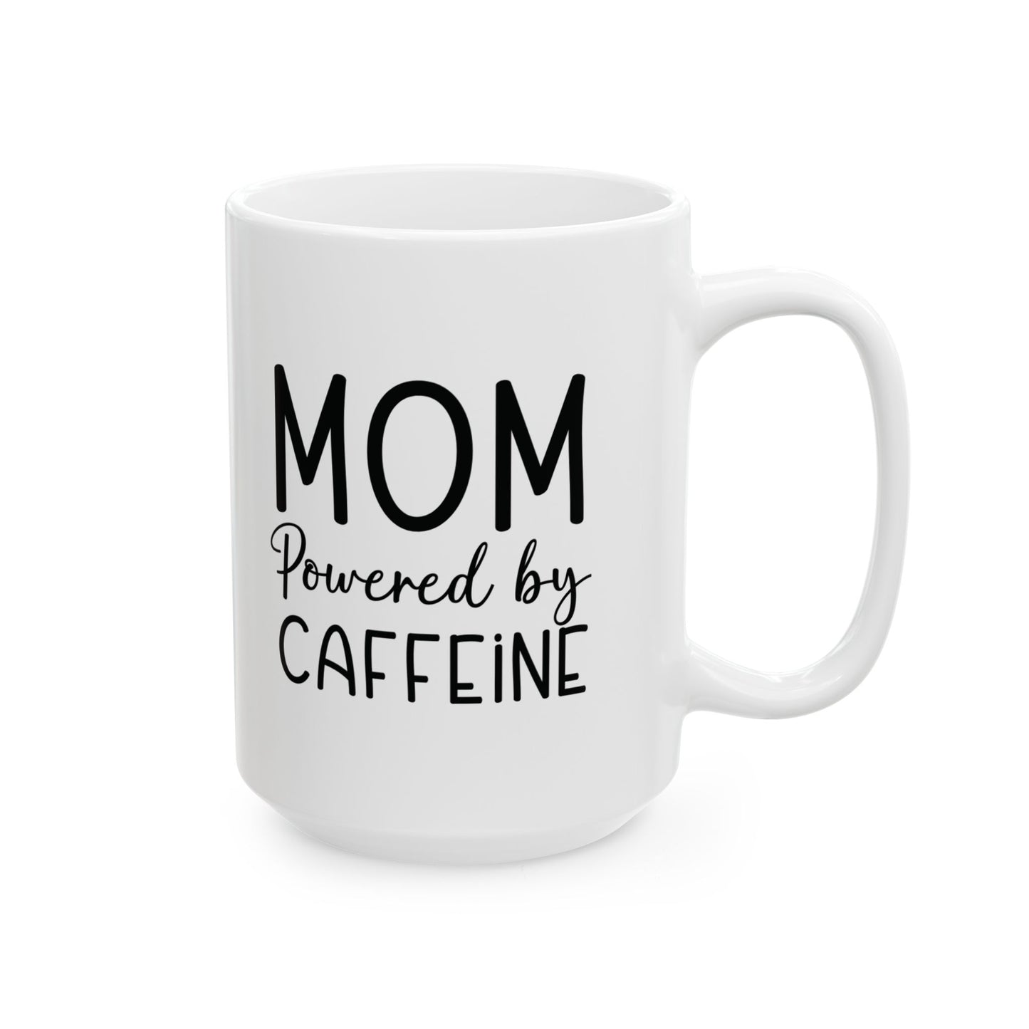 Mom Powered by Caffeine Ceramic Mug