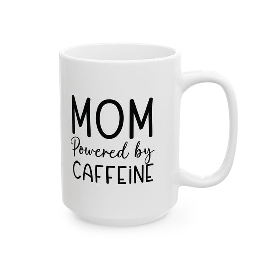 Mom Powered by Caffeine Ceramic Mug