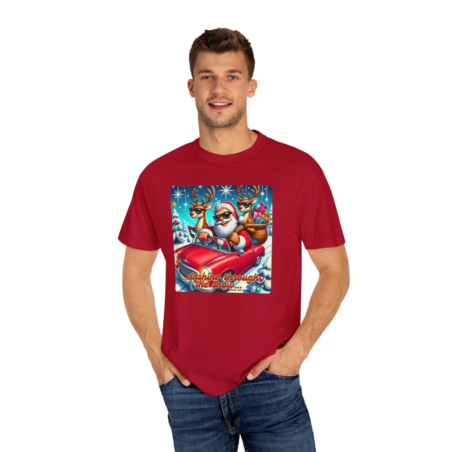 Dashing Through the Snow T-Shirt - Unisex Holiday Graphic Tee