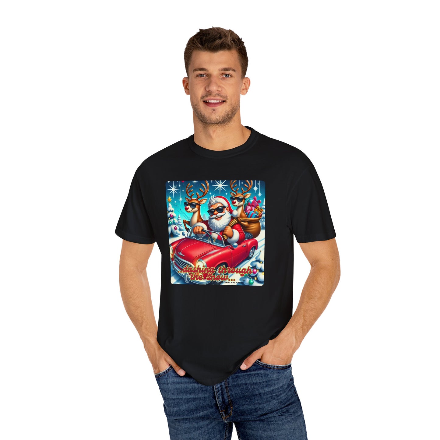 Dashing Through the Snow T-Shirt - Unisex Holiday Graphic Tee